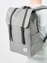 Rugzak 1 Compartiment Herschel Grijs classics 11404-vue-porte